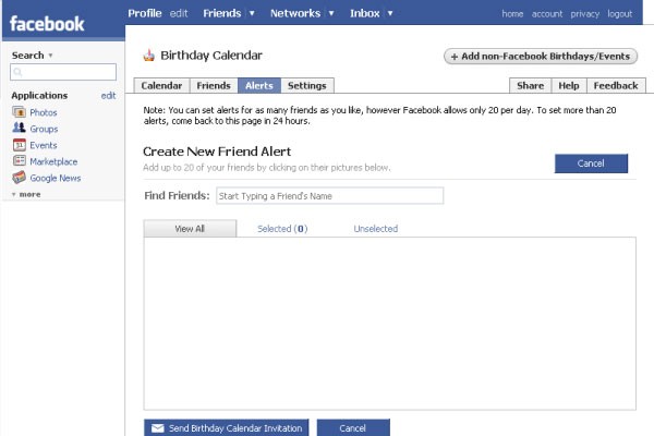 ✋ Facebook Birthday Calendar App birth