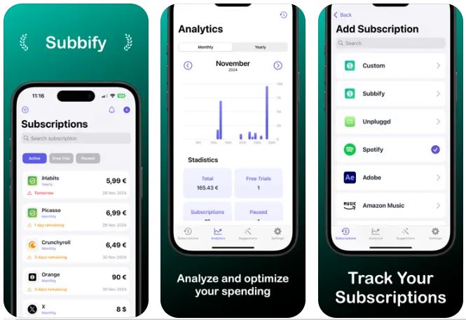 Subscription Tracker: Subbify