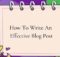 How to Write an Intriguing Blog Post